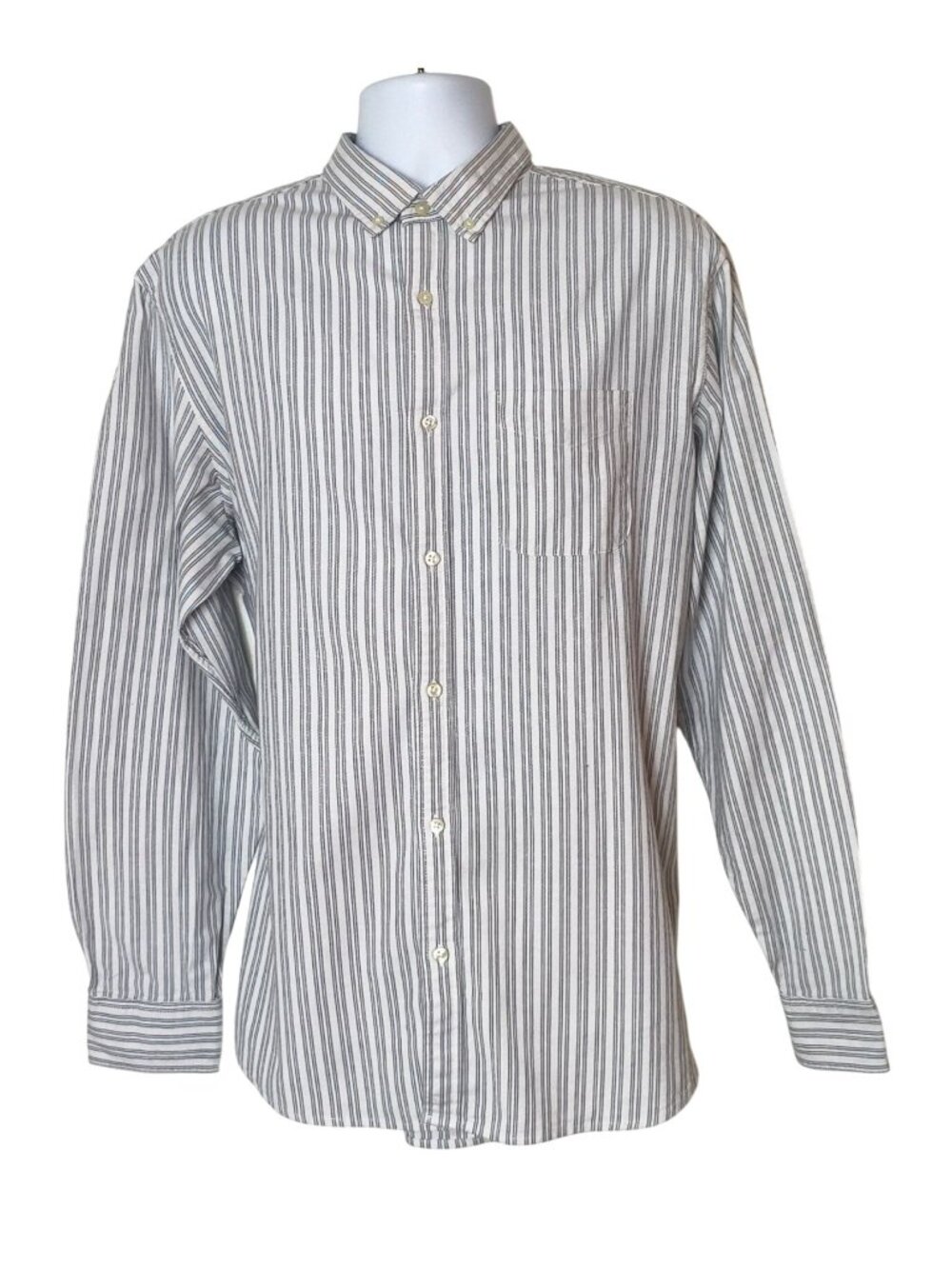 Old Navy Mens XL Tall Button-Down Striped Flex Everyday Regular Fit Casual Work